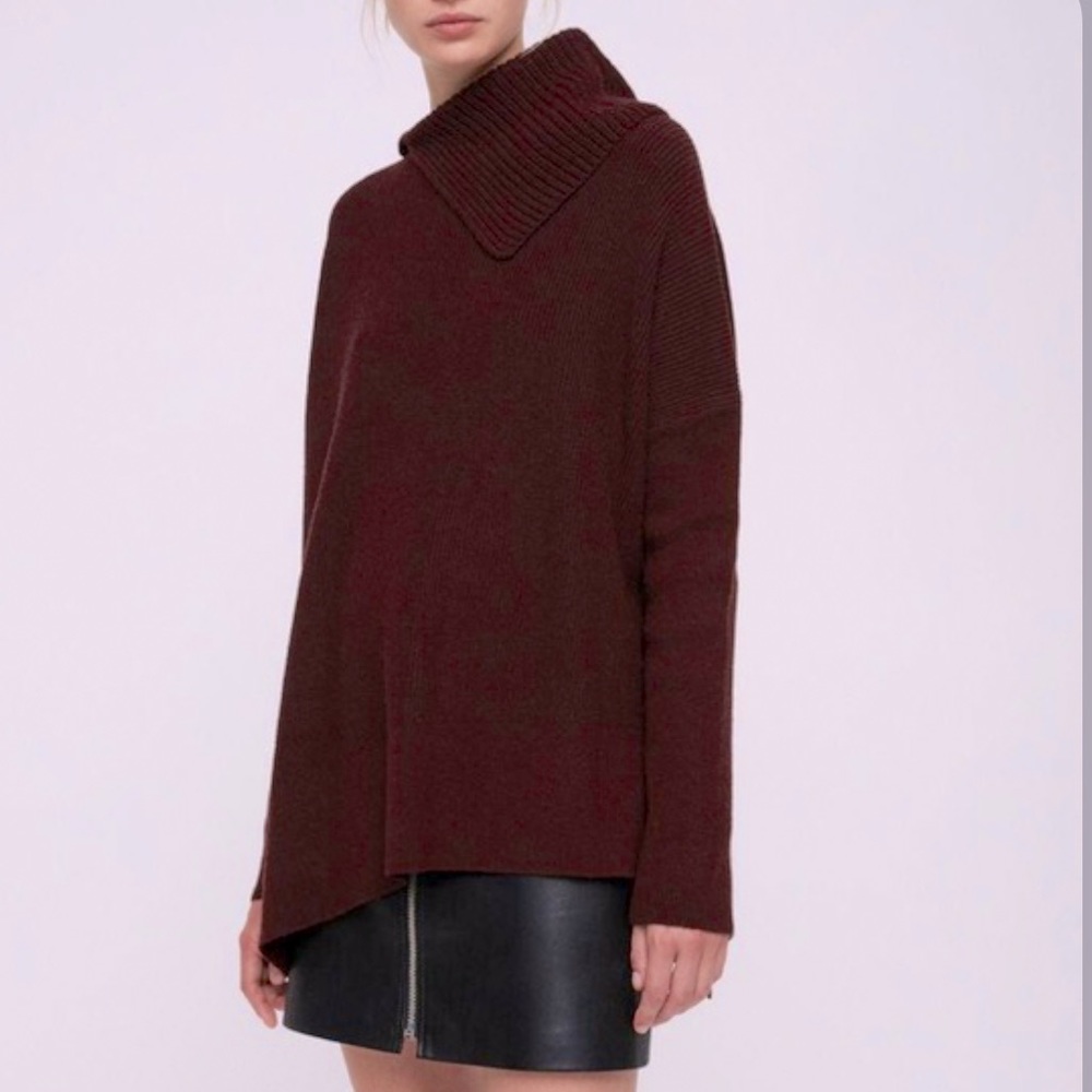 NWT - All Saints Hettie Jumper in Dark Rust Red